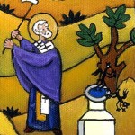S. Nicola scaccia i 'demoni' pagani, inizio del III secolo (dipinto del VI secolo)
