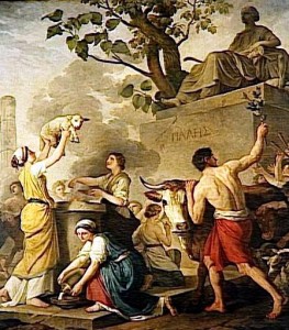 La festa in onore di Pale, dipinto di Joseph Benoit Suvee