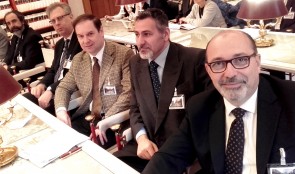 La delegazione del MTR. Da destra Paolo Casolari, Daniele Liotta, Giglielmo Giovannelli Marconi, Ermes Paparoni, Pietro Rosetti, Marco Felli (non inquadrato)