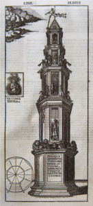 Rappresentazione della Torre dei Venti eretta ad Atene da Andorico Cireste, trattata dal De architectura, Cesare Cesariano 1521 volume a stampa, Milano.