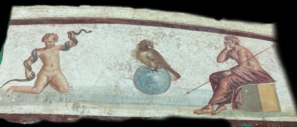 Ercole giovane, dipinto da proveniente da Ercolano
