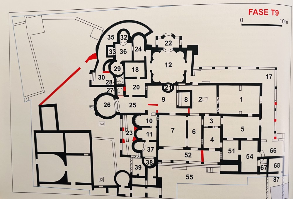 Le planimetri degli ambienti sinora scavati: nona fase costruttiva